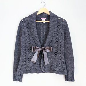 🌟Host Pick🌟 🇮🇹 Hekla & Co Wool Blend Ribbon Tie Cardigan Made In Italy